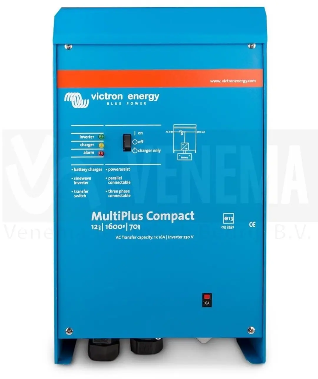 Victron MultiPlus Compact 12/1600/70-16 Omvormer/Acculader - afbeelding 3 van 3