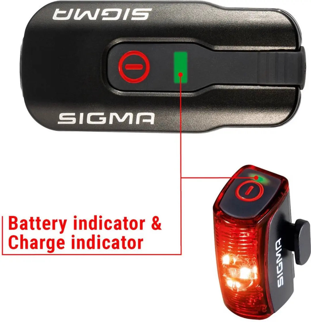 Sigma Aura 60 USB Fietsverlichting Set - 60 Lux + Infinity - afbeelding 3 van 6