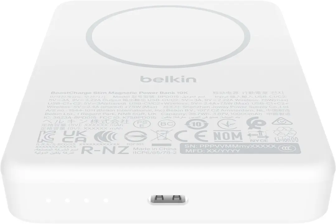 Belkin BoostCharge Slim BPD016hqWH Powerbank - Wit - afbeelding 4 van 6