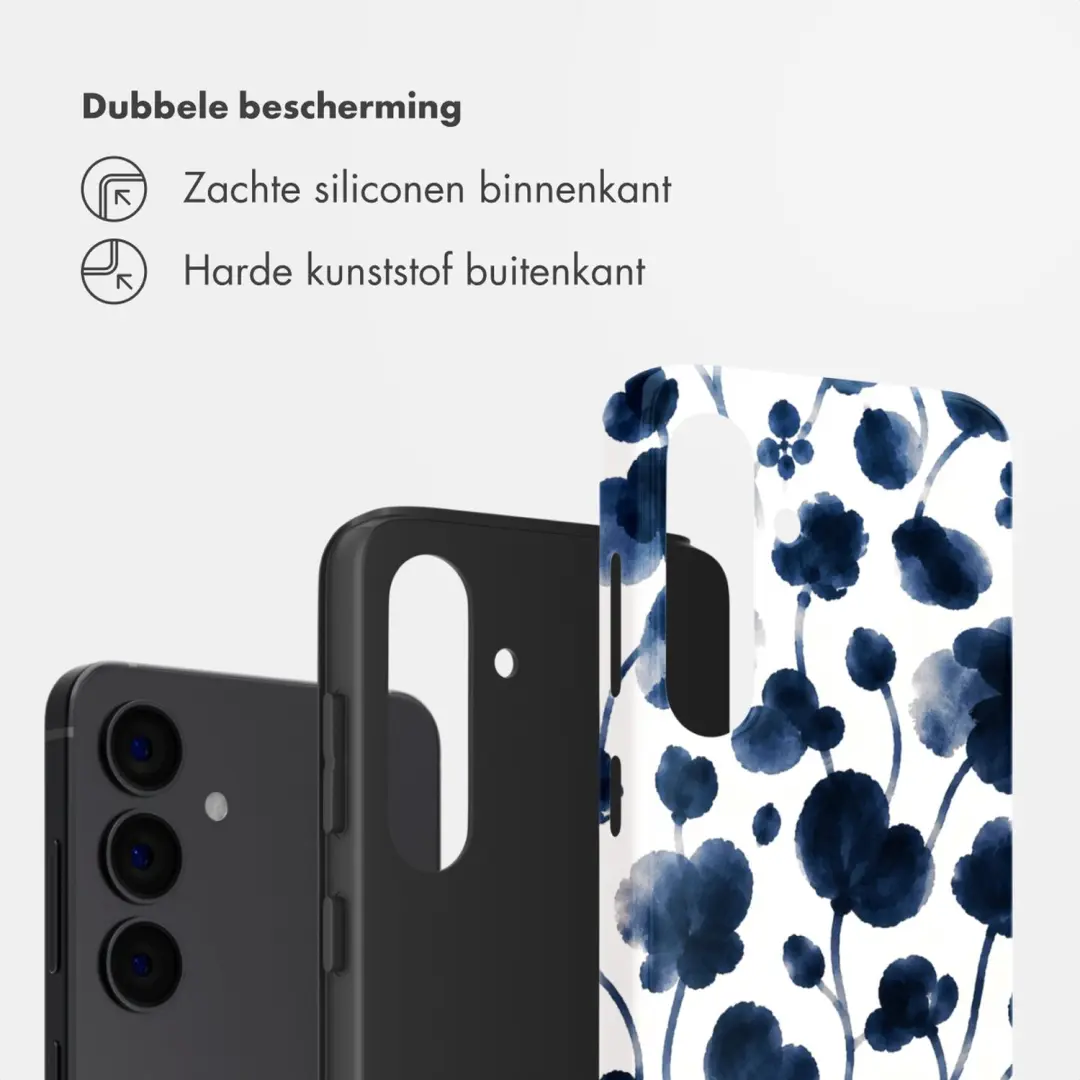 Selencia Vivid Hoesje Galaxy S24 - Midnight Blossom - afbeelding 2 van 6