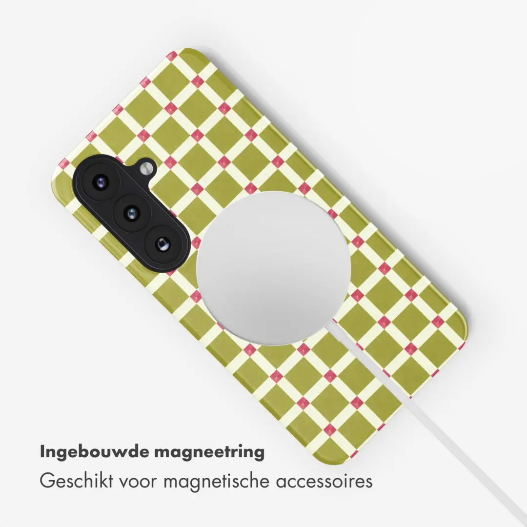 Selencia Vivid Hoesje Galaxy S26 MagSafe - Check This Olive - afbeelding 5 van 6