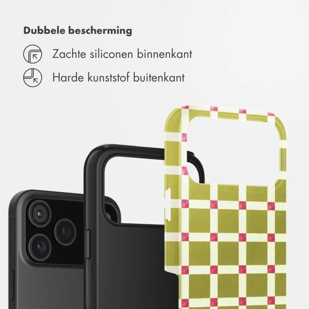 Selencia Vivid Backcover iPhone 18 Pro Max / 17 Pro Max - Check This Olive - afbeelding 2 van 6