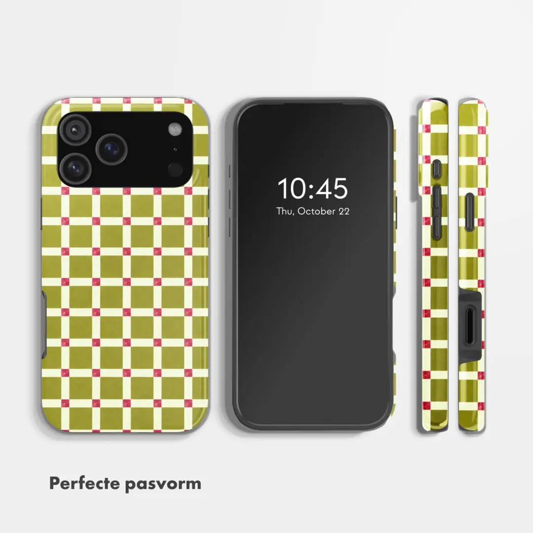 Selencia Vivid Backcover iPhone 18 Pro Max / 17 Pro Max - Check This Olive - afbeelding 5 van 6
