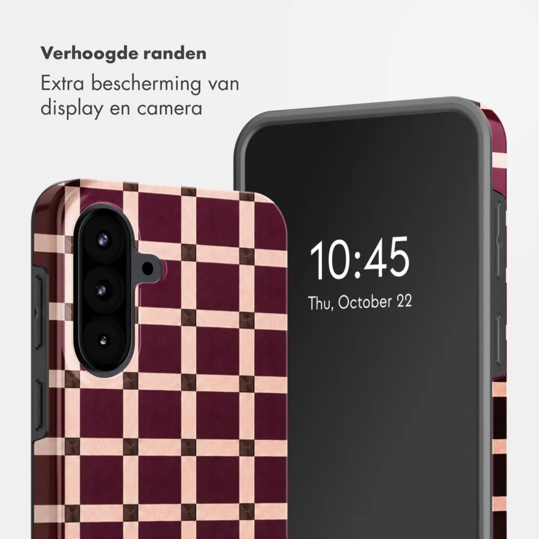 Selencia Vivid Backcover Samsung Galaxy A57 - Check This Burgundy - afbeelding 4 van 6