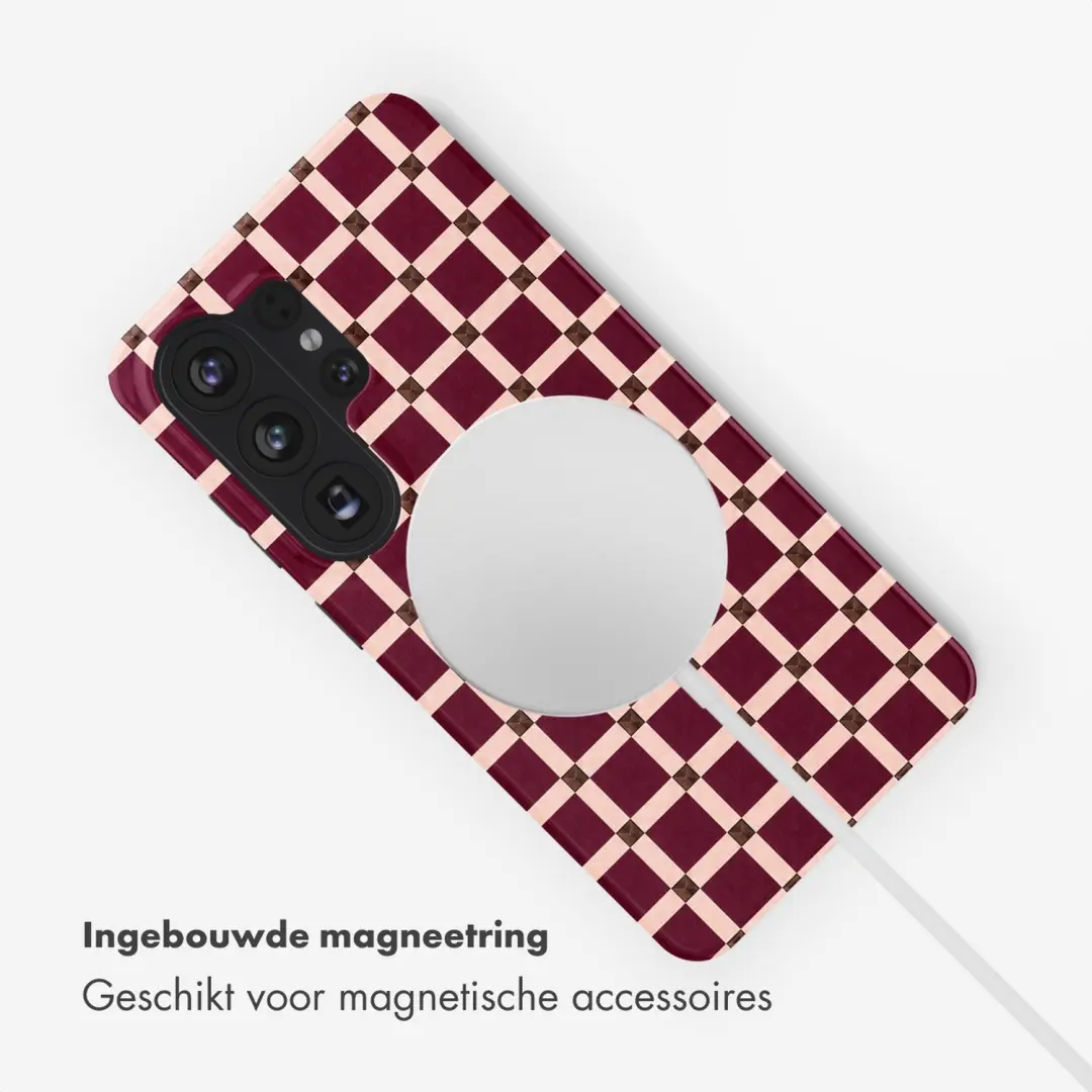 Selencia Vivid Hoesje Galaxy S26 Ultra - MagSafe - Burgundy - afbeelding 5 van 6