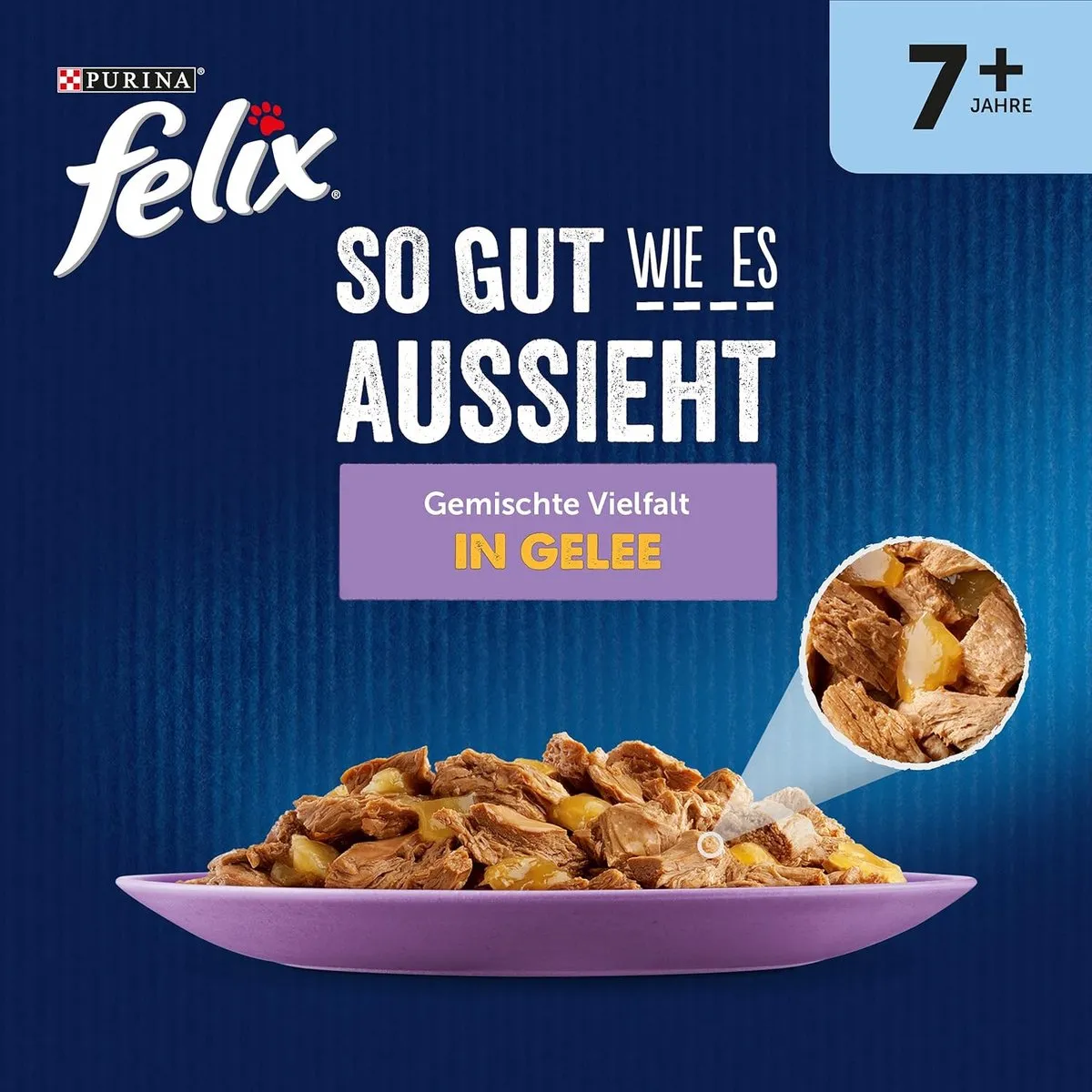 Felix Gemengde Variatie Senior Kattenvoer - 72 Stuks