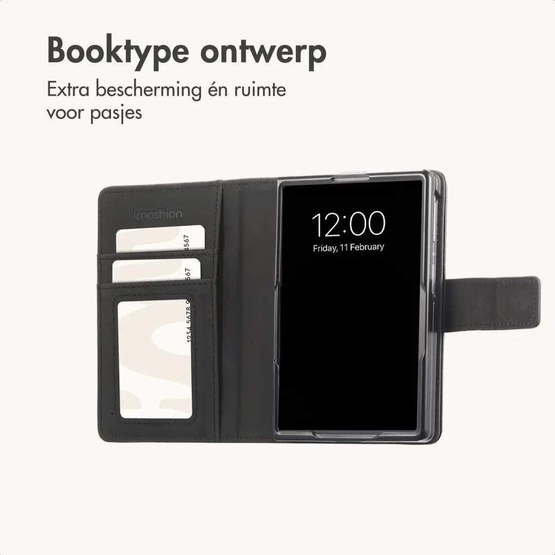imoshion Luxe Bookcase Samsung Galaxy Z Fold 8 Hoesje - Zwart - afbeelding 2 van 6