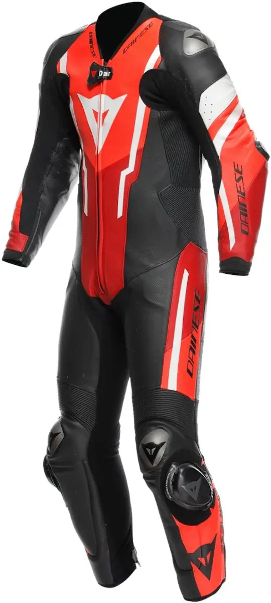 Dainese Misano 3 D-Air Airbag Perforated Zwart Fluo Rood Rood 1-Delig Motorpak
