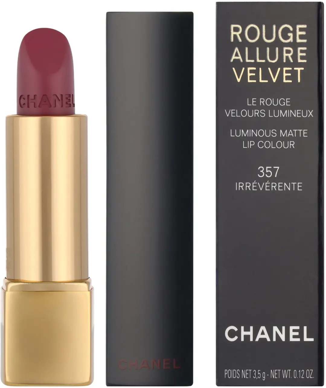 Chanel Rouge Allure Velvet Luminous Lippenstift 357 - afbeelding 4 van 6