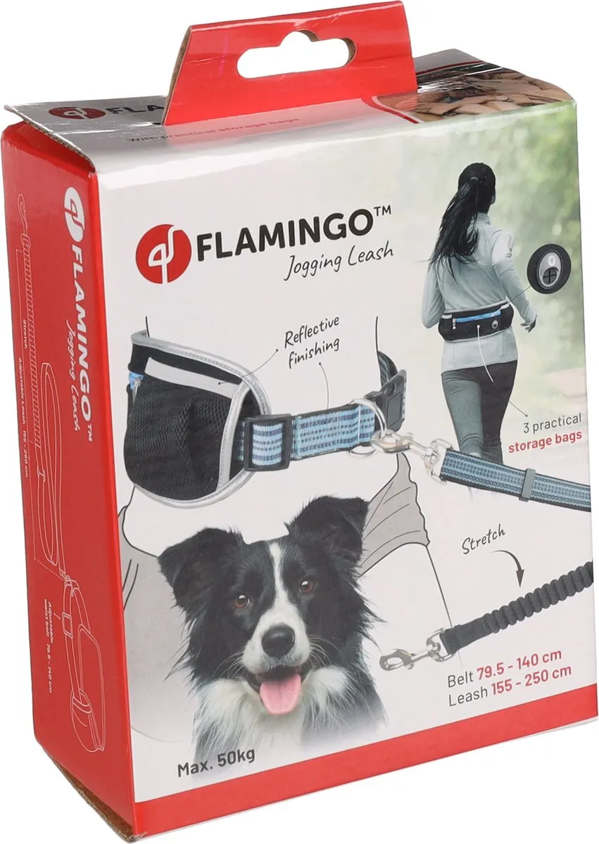 Flamingo Rono Blauwe Hardloopriem Hond - One Size