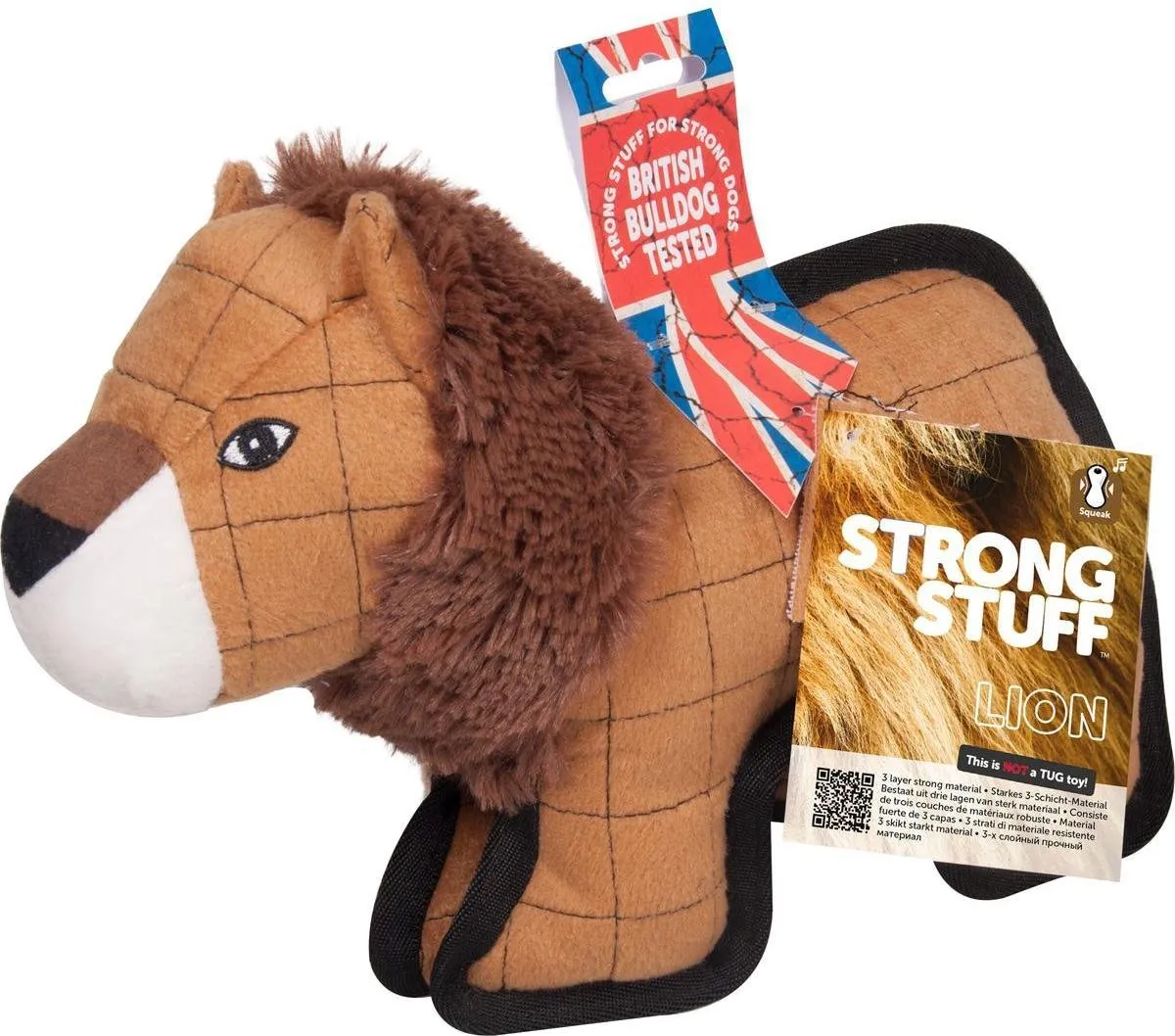 Flamingo Strong Stuff Leeuw Hondenspeelgoed 30cm - Bruin