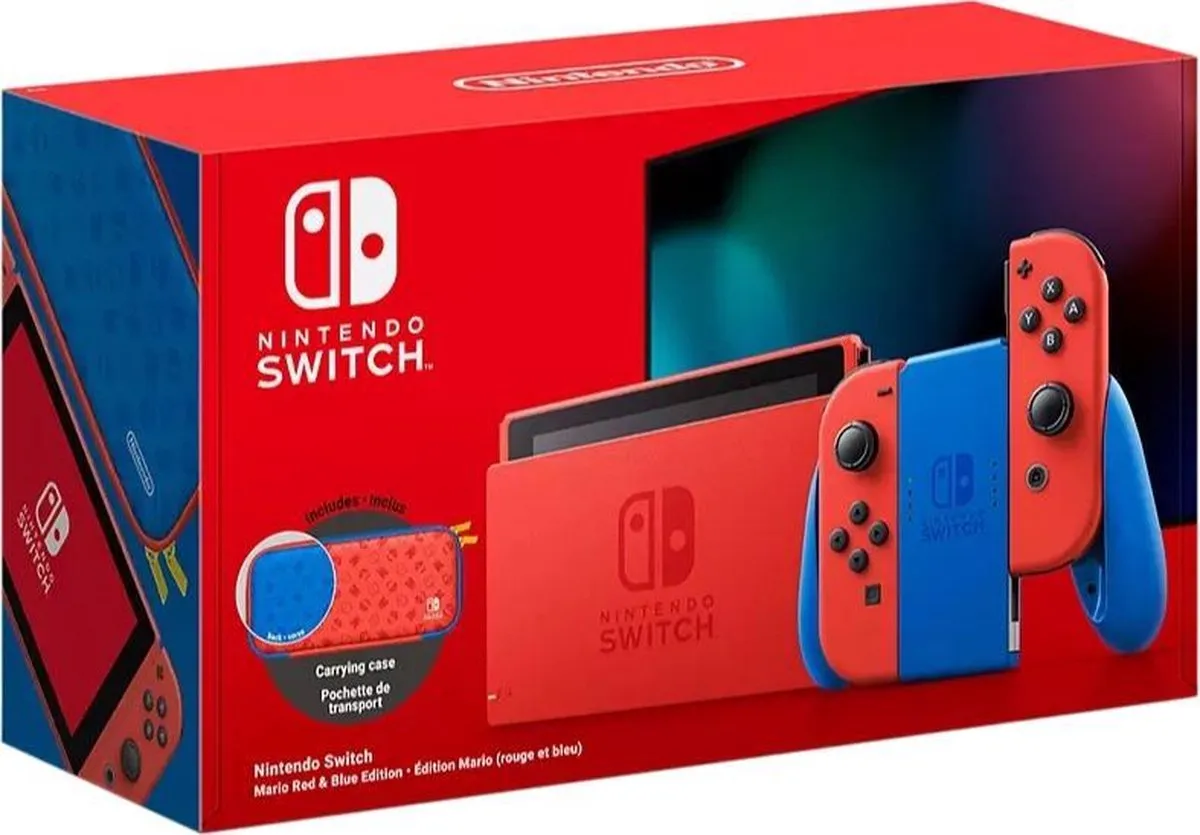 Nintendo Switch Super Mario Limited Edition - Rood/Blauw - afbeelding 6 van 6