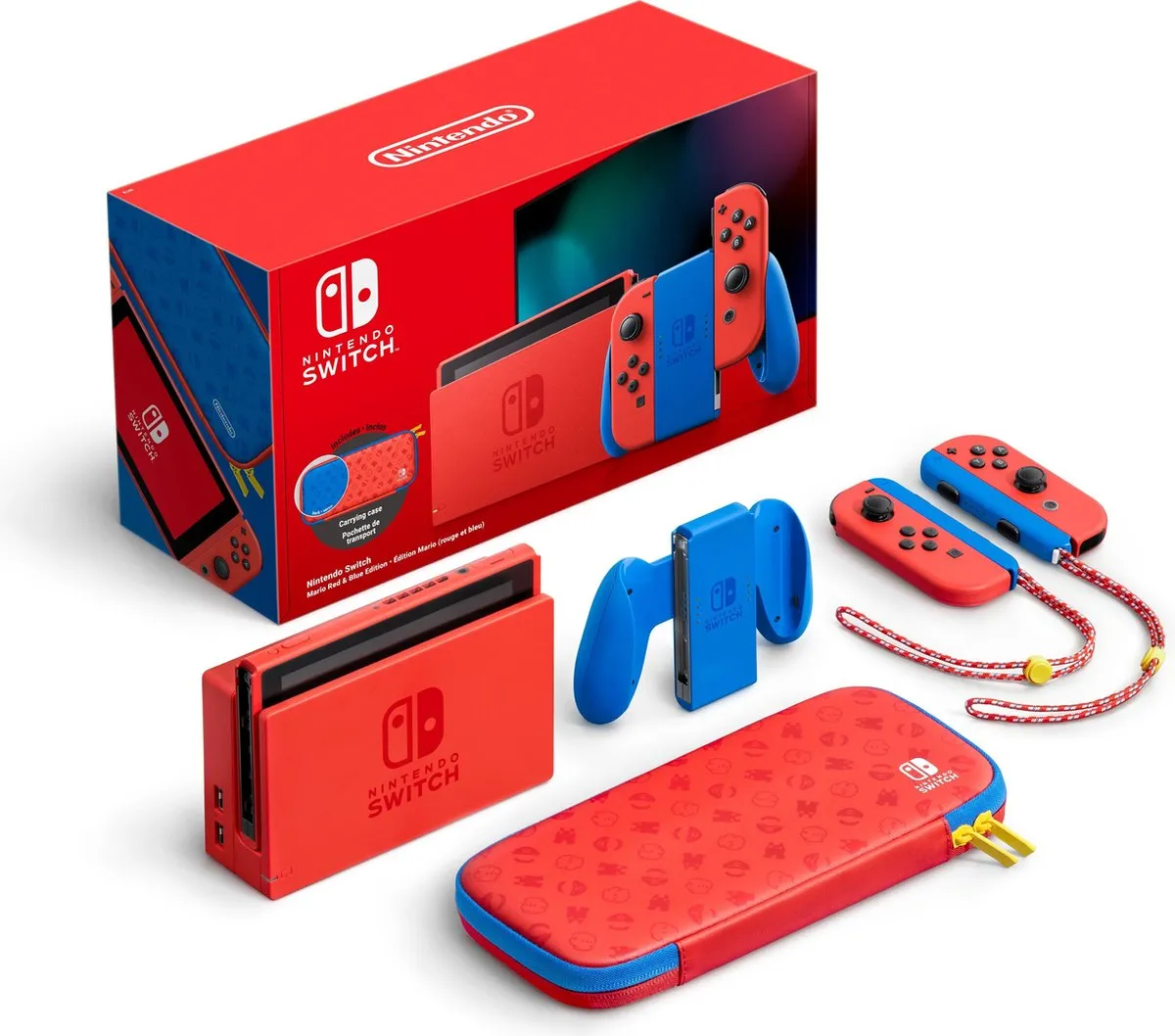 Nintendo Switch Super Mario Limited Edition - Rood/Blauw