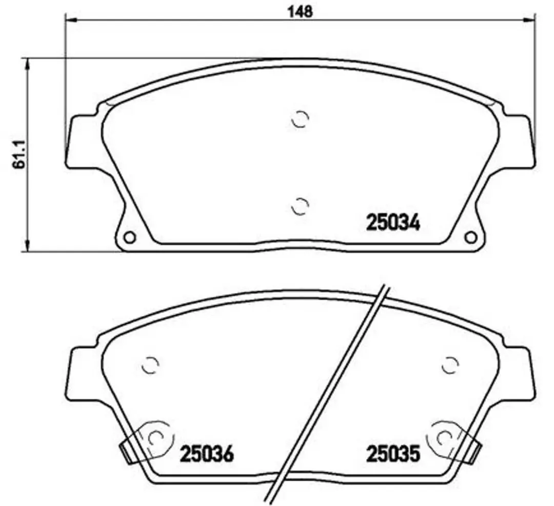 Brembo P 59 077 Remblokkenset - Opel Astra J/K, Mokka, Zafira - afbeelding 4 van 5