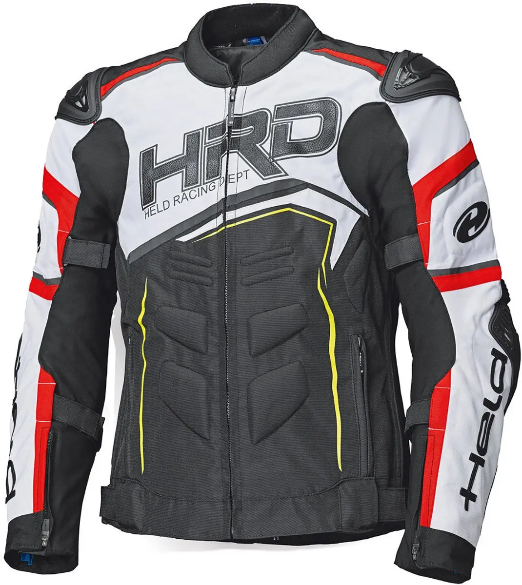 Held Safer SRX Zwart Rood Wit Textiele Motorjas