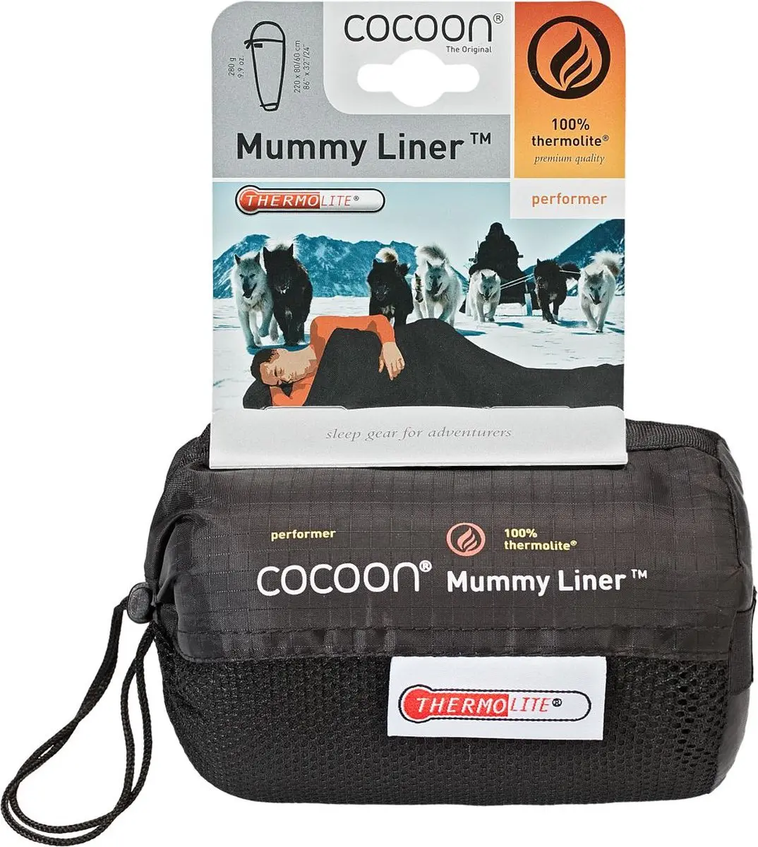 Cocoon Mummyliner Thermolite Performer Lakenzak - Zwart - afbeelding 4 van 5