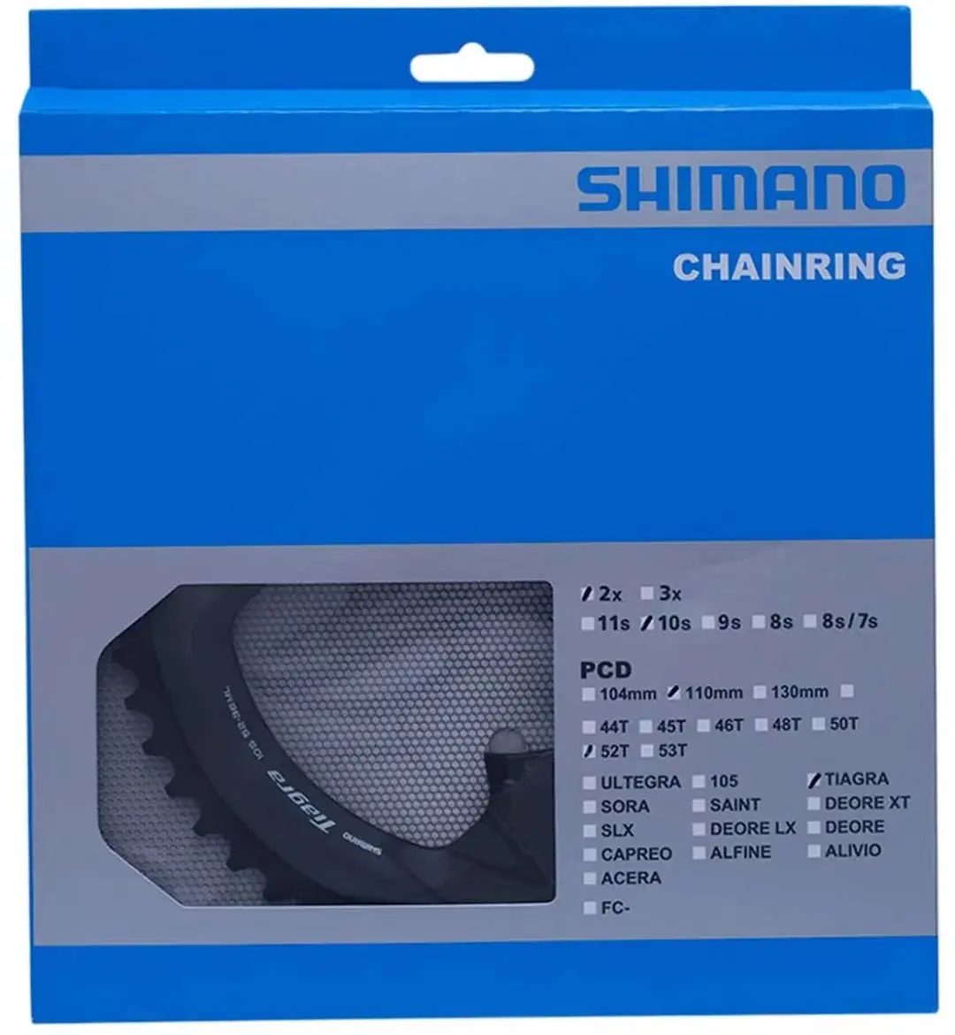 Shimano Tiagra FC-4700 Kettingblad 52T 10S - Zwart - afbeelding 2 van 5