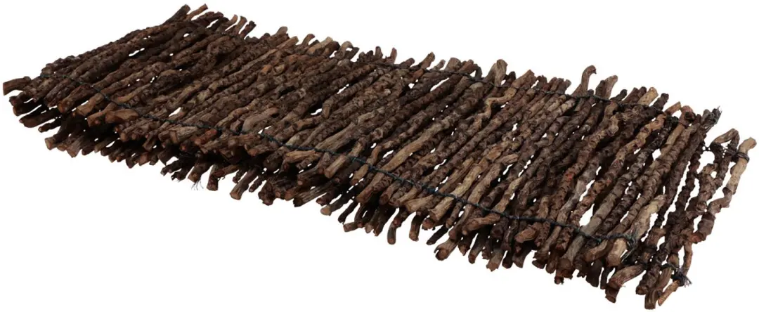 Houten tafelloper met decoratieve takken, naturel bruin, 89 x 20,5 cm