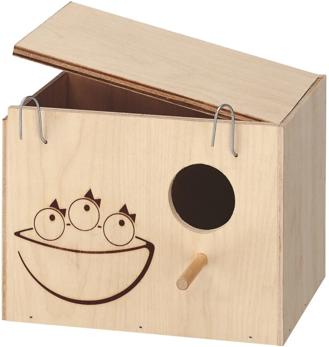 Ferplast houten vogelhuisje/vogelnest nido middel