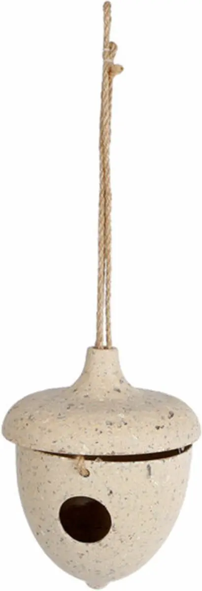 Vogelhuis 16,5x16,5x19 cm Bamboo/Bonenschil