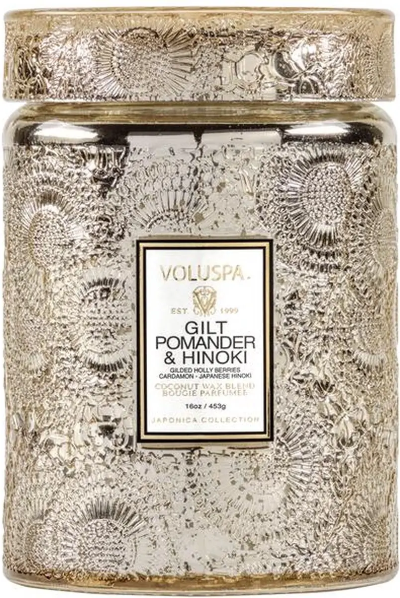 Voluspa Japonica Geurkaars Gilt Pomander & Hinoki 510g - afbeelding 2 van 4