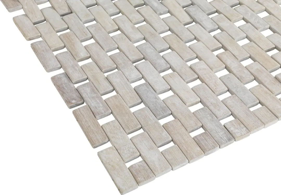 Wenko Bamboe Badmat 80x50cm - White Wash - afbeelding 2 van 5