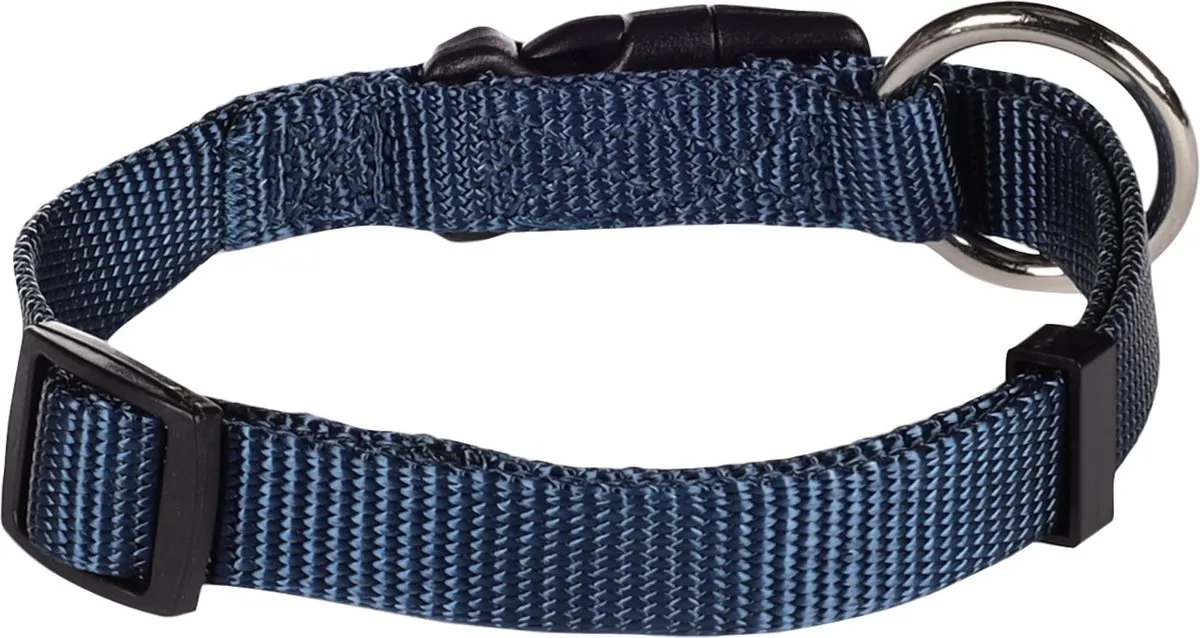Flamingo Ziggi Hond Halsband - Donkerblauw S 30-45cm