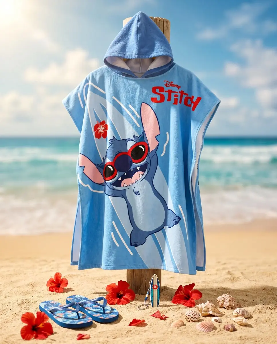Stitch poncho zee 55 x 110 cm