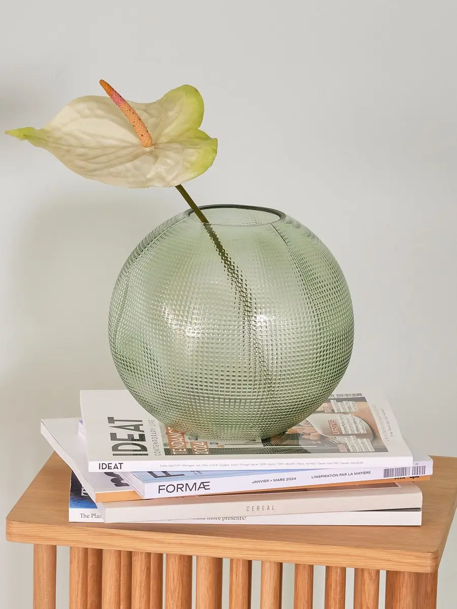 Hübsch Balloon Vaas Groen - Ø21cm - afbeelding 2 van 4