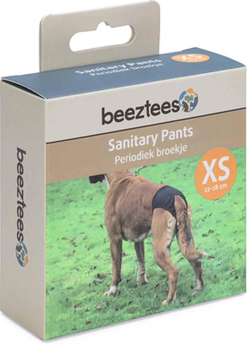 Beeztees Loopsheidbroekje XS - 22-28 cm - Zwart