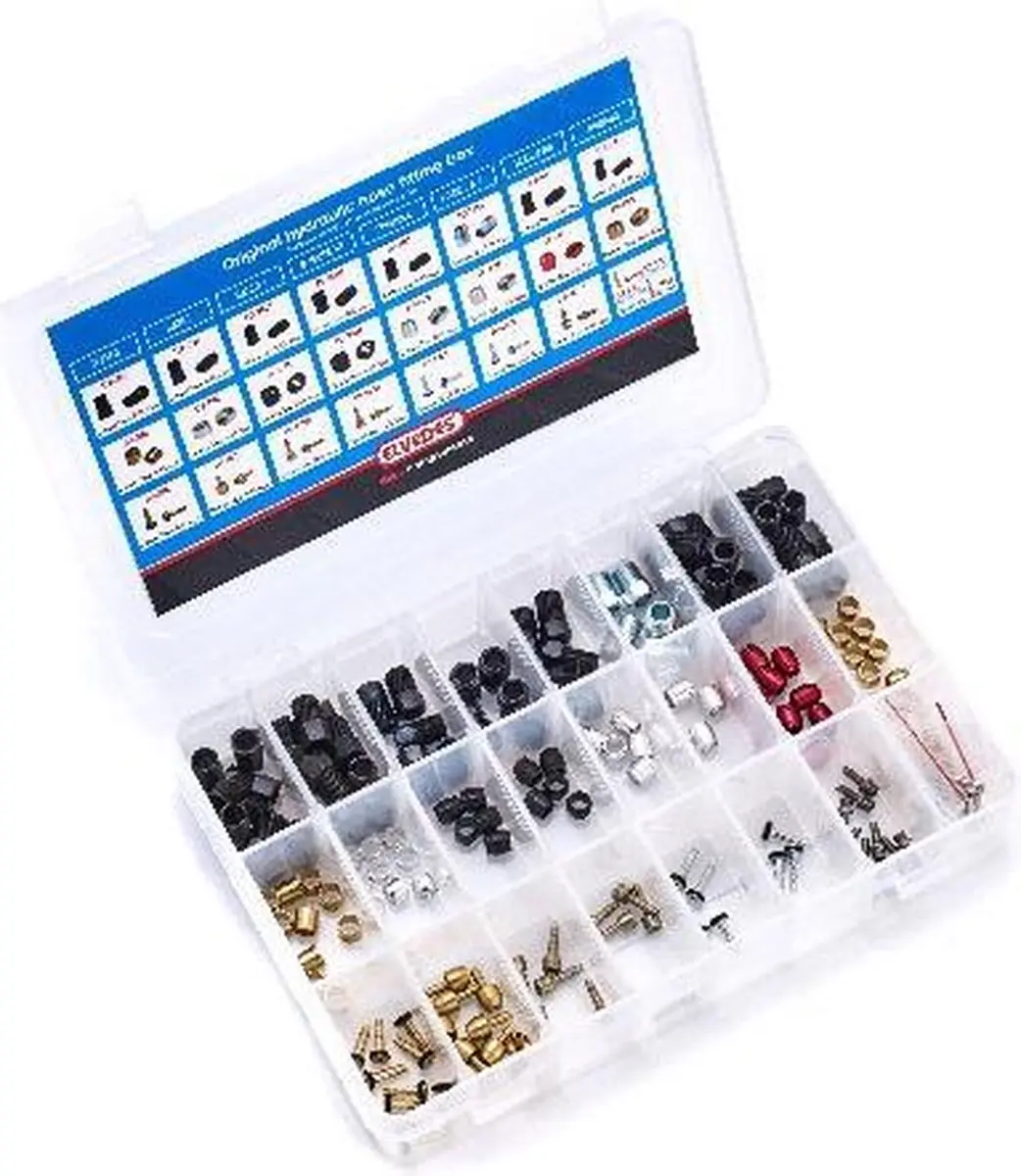 Elvedes Hydraulische Vervangnippels Assortiment 2015145 - Zilver/Zwart - afbeelding 2 van 6