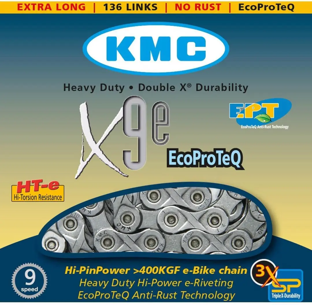 KMC E9 EPT Ketting 136 schakels voor E-bike