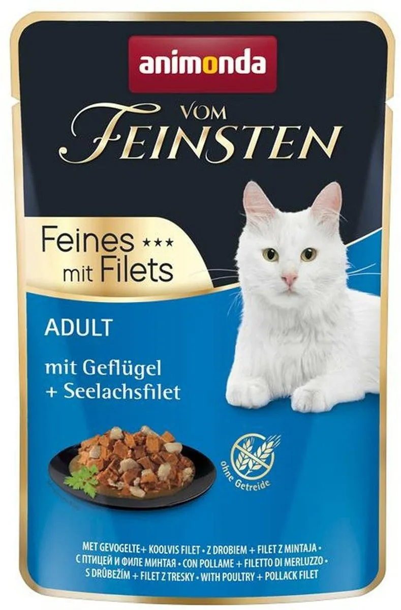Animonda Katten Portiezakje Adult Gevogelte & Koolvis 18x85g