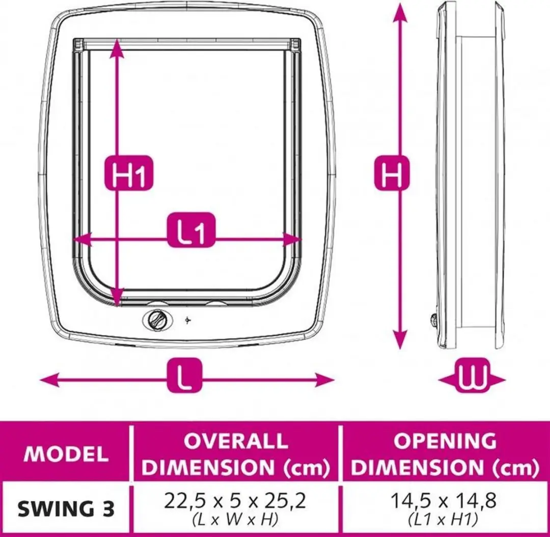 Ferplast Swing 3 Poezendeur - afbeelding 6 van 6
