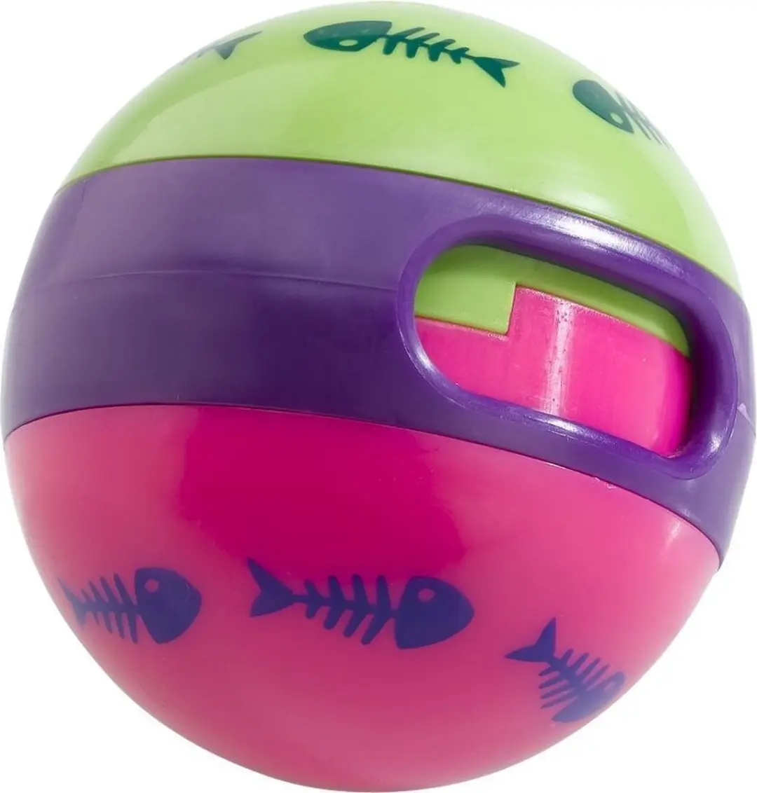 Ferplast Kattenspeelgoed Bal Met Koekjes 7 Cm Roze/paars