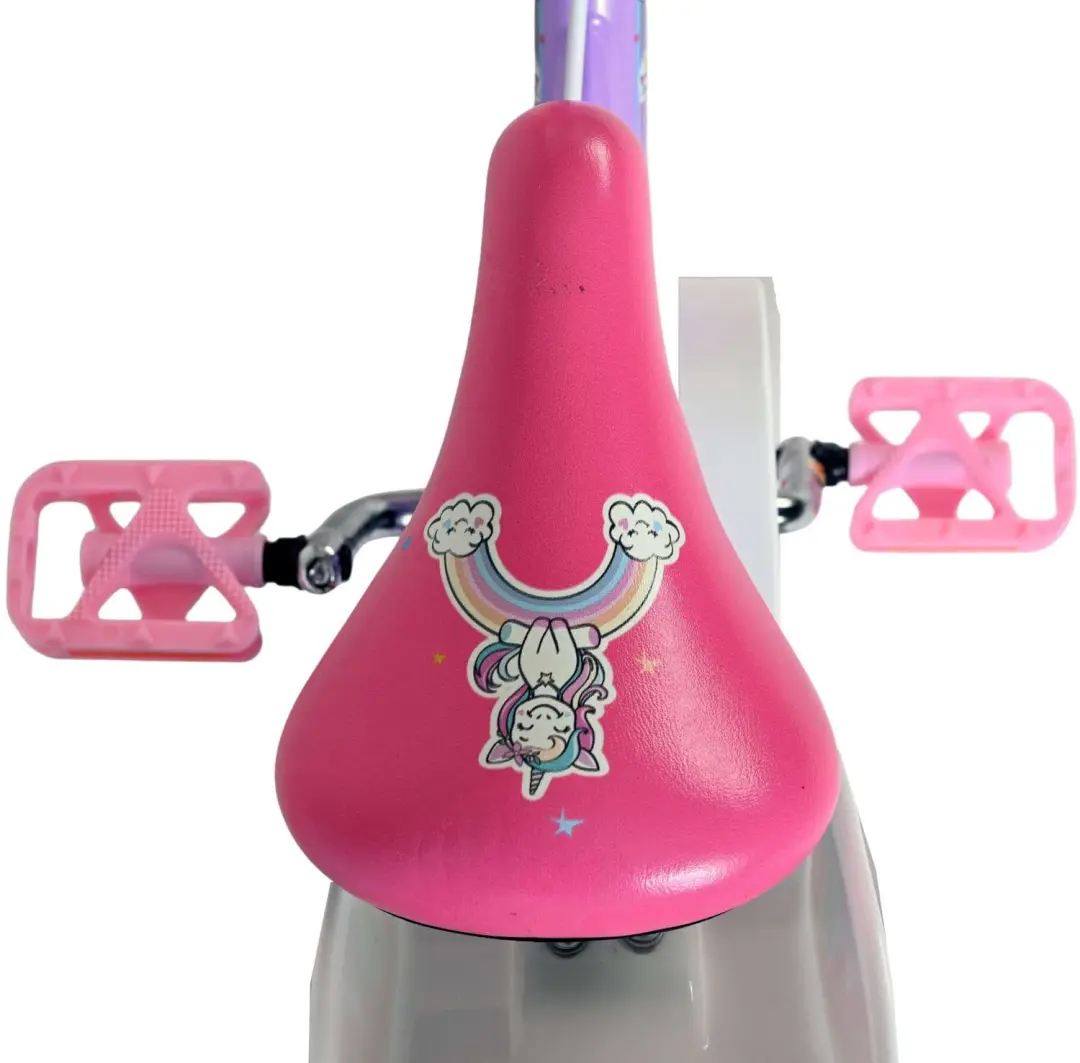 Volare Unicorn Kinderfiets 12 inch - Paars - afbeelding 6 van 6