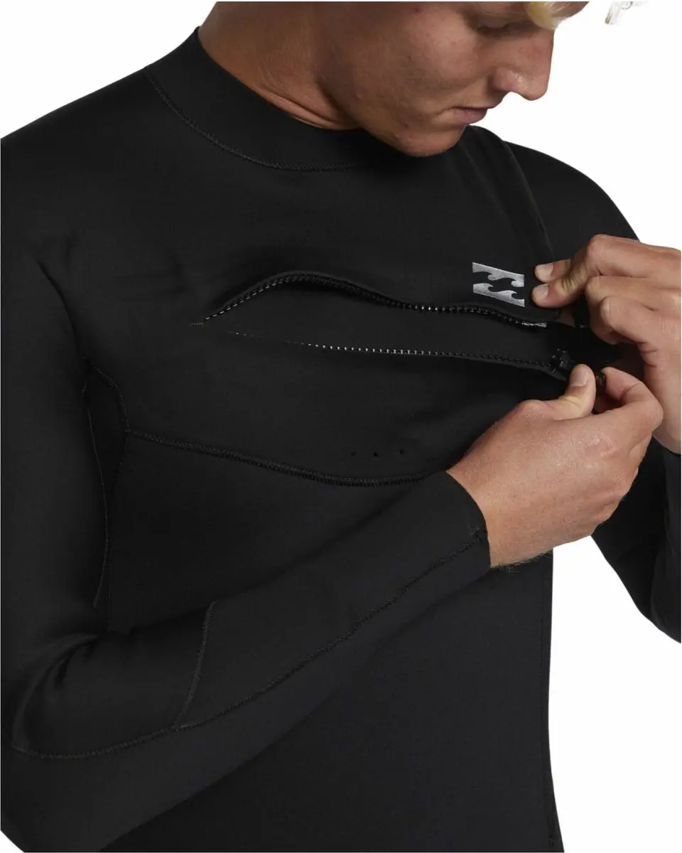 2025 Billabong Heren Foil 3/2mm Borst Ritssluiting Gbs Wetsuit ABYW100
