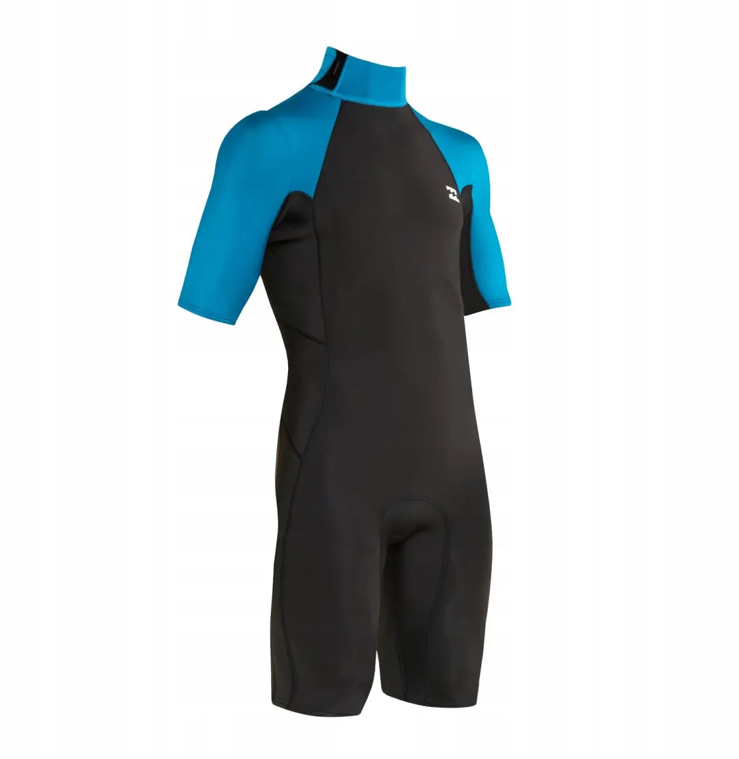 Heren wetsuit 2/2 mm, blauw, maat S, korte pijpen