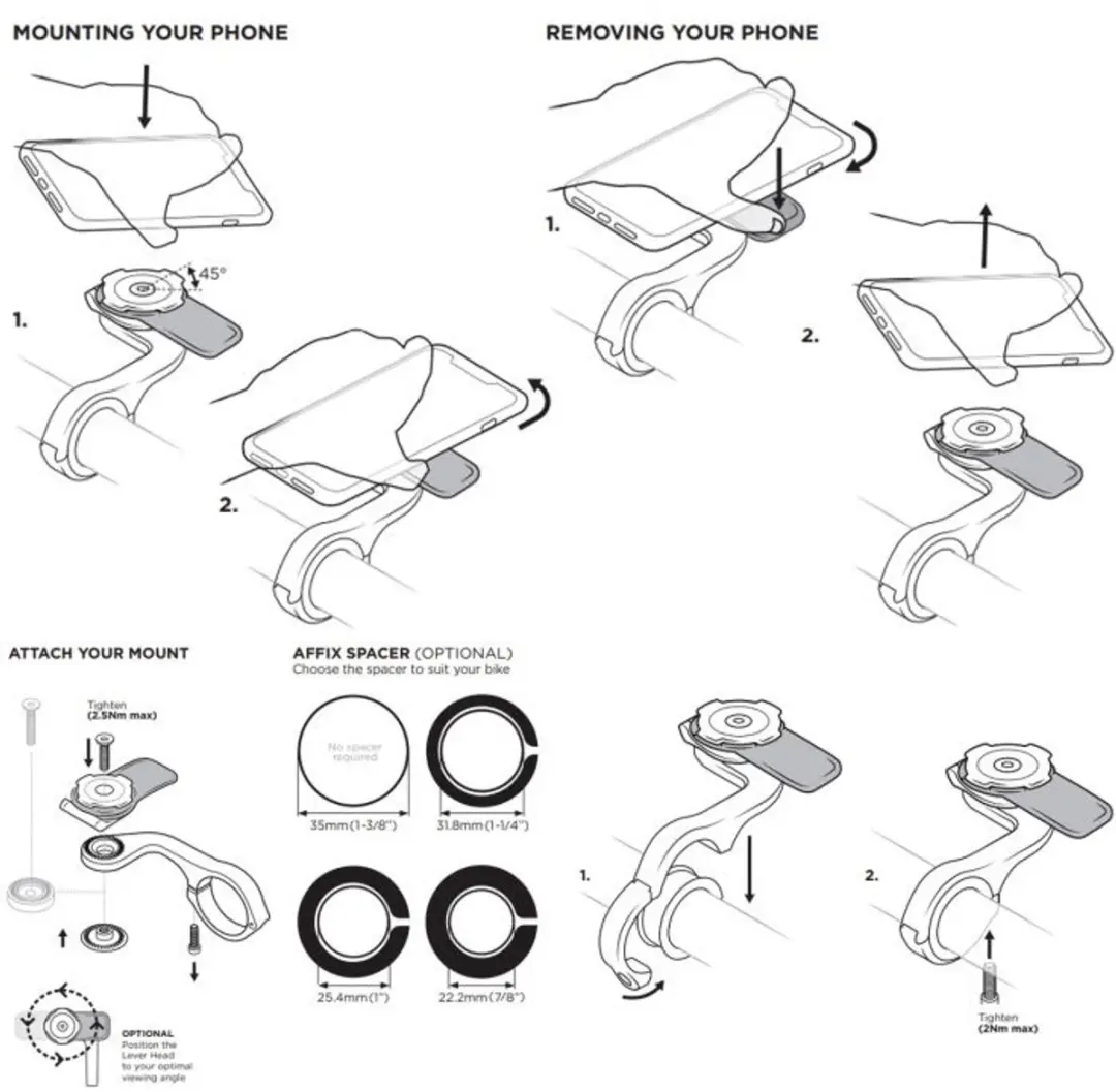 Quad Lock Out Front Mount Pro V2 - Fietshouder - afbeelding 4 van 6