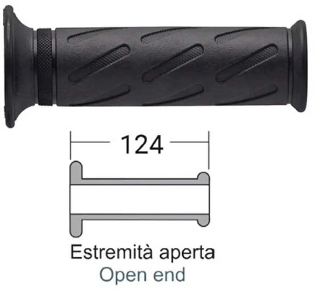 Domino Suzuki Handvatten Zwart 22-26mm - 124mm - afbeelding 2 van 4