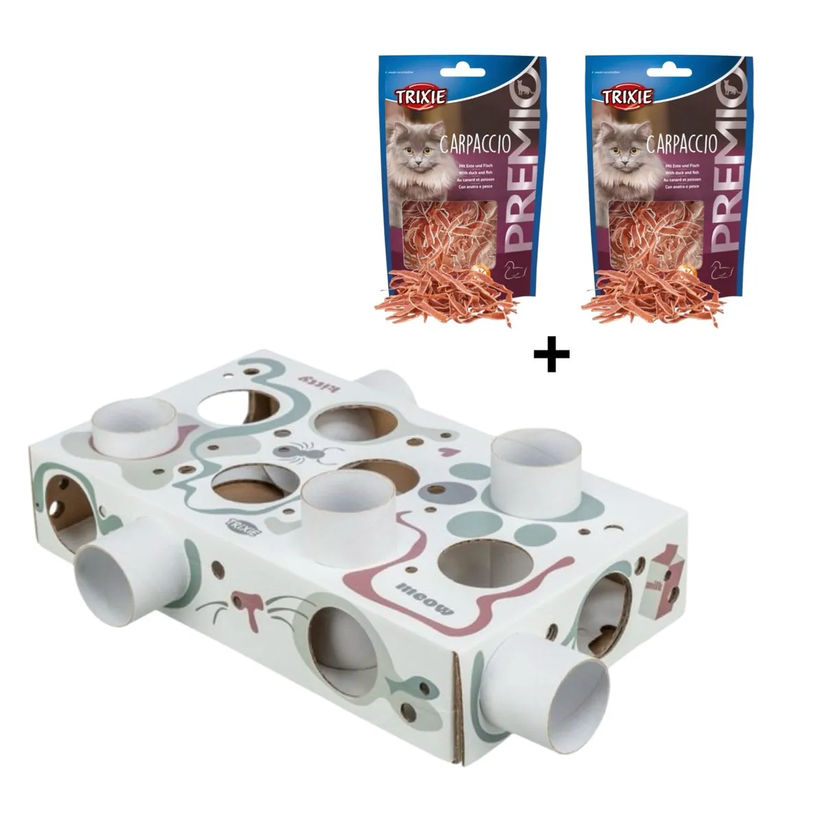 Trixie Premio Carpaccio & Cat Activity Paws'n'treats Box - 2x