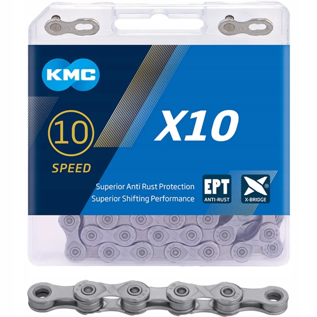 KMC X10 EPT Ketting 10-Speed 114 Schakels + Link Zilver