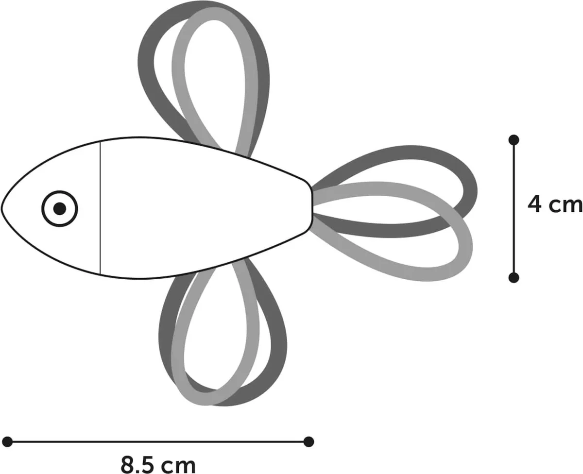 Flamingo Asli Speelgoed Kat Vis 12,5cm - 1 Stuk