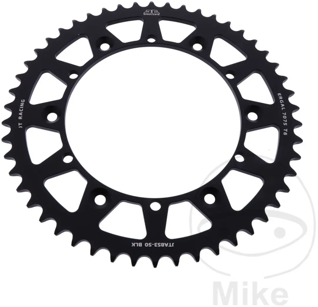 Couronne Alu 50 Dents PAS 520 Noir JT Diam�tre Int�rieur 152 Espacement Fixa