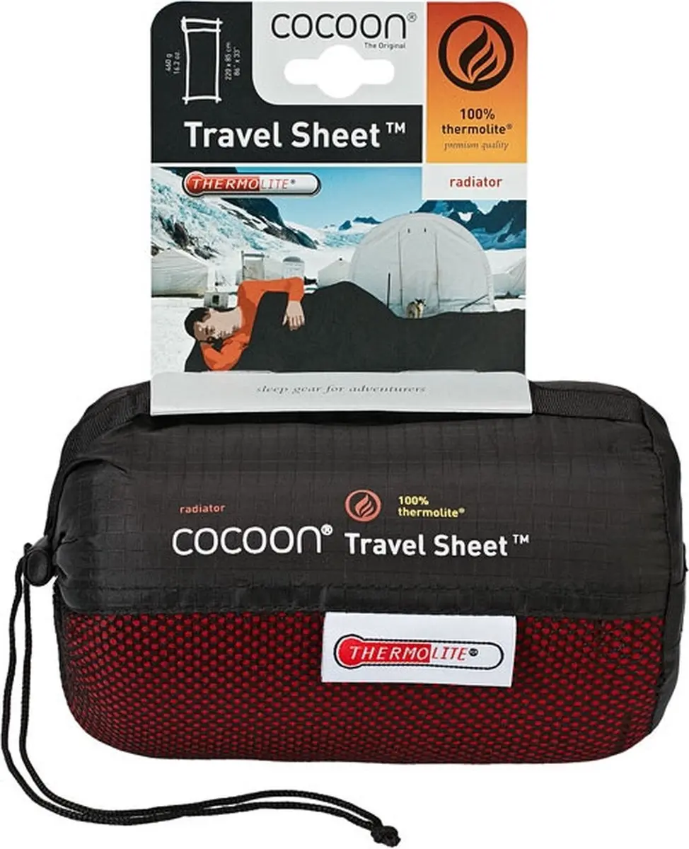 Cocoon TravelSheet Thermolite Radiator Lakenzak - Rood - afbeelding 6 van 6