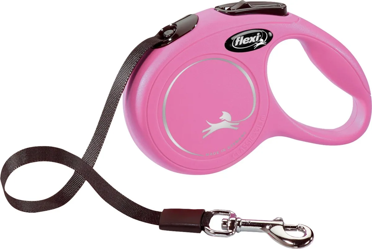Flexi New Classic Tape Hondenriem Roze XS