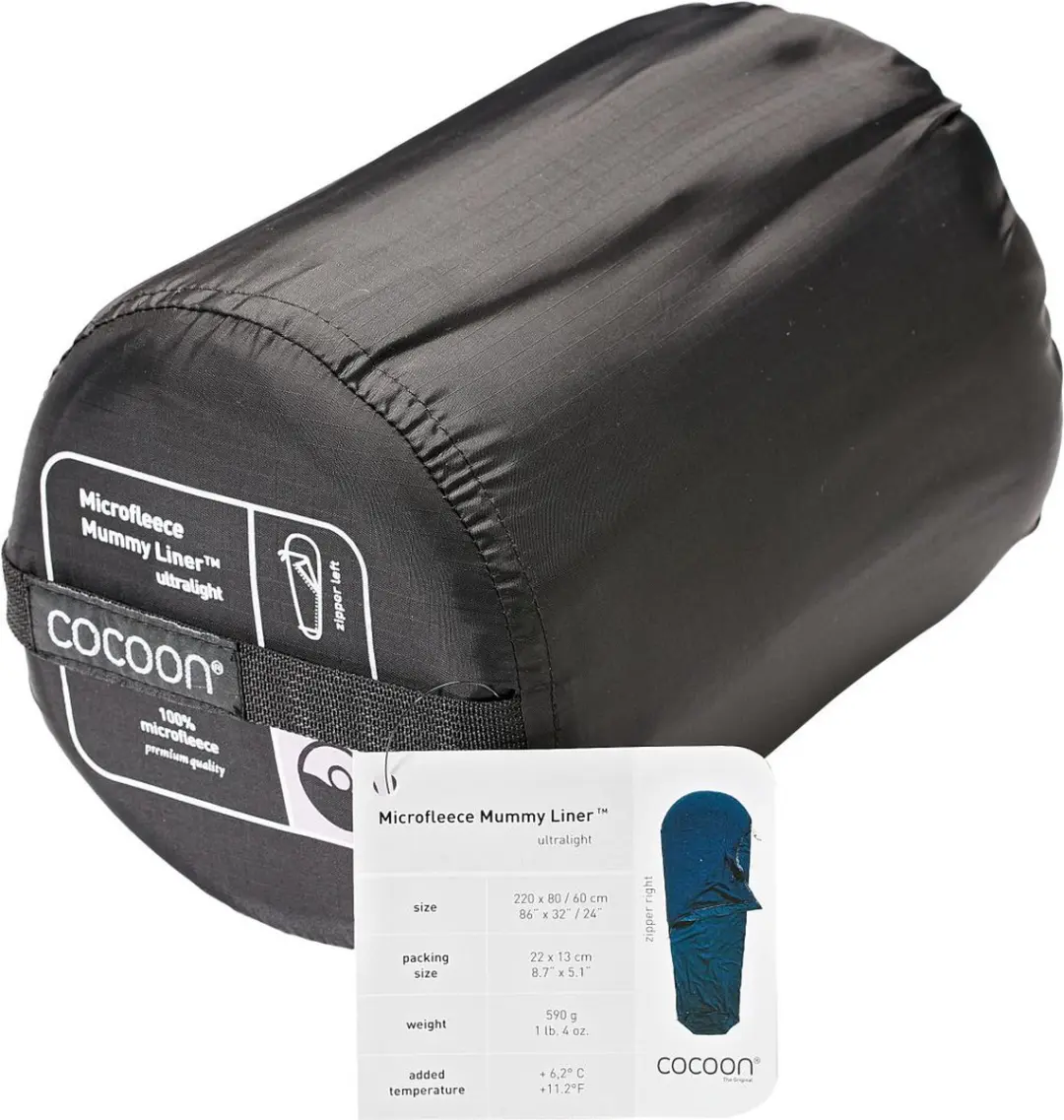 Cocoon Microfleece Mummyliner - Dark Petrol - Rechts - afbeelding 2 van 5