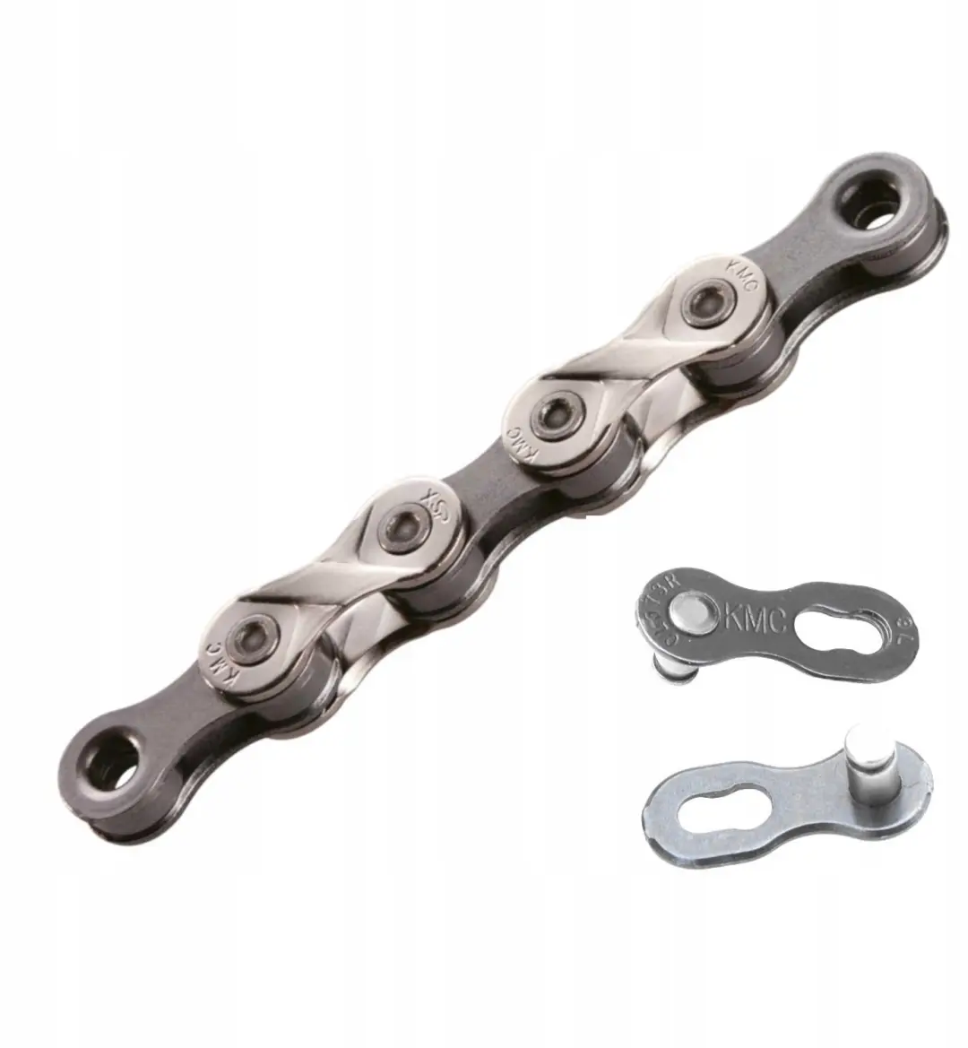 Merkloos Fietsketting 8-speed, 116 schakels, zilver/grijs met schakelslot