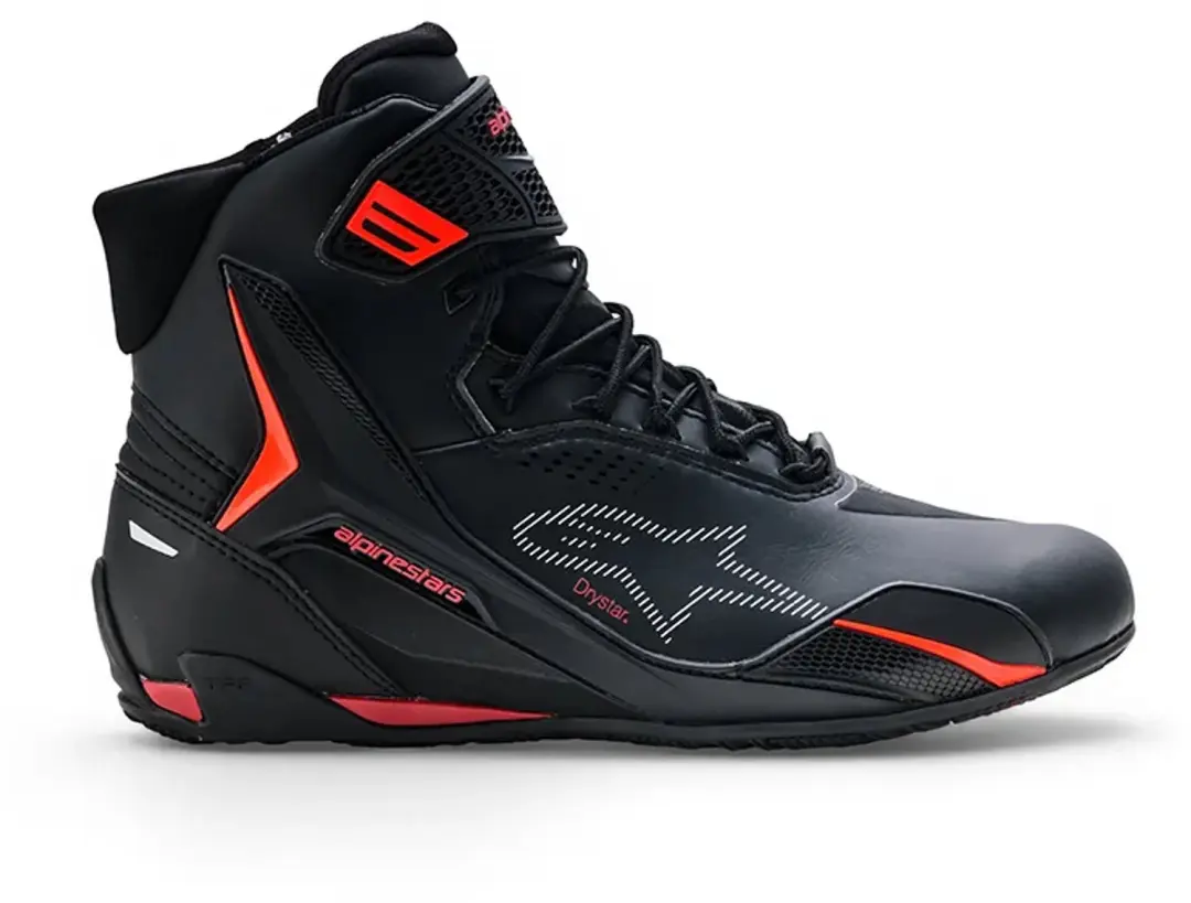 Alpinestars Faster-4 Drystar Motorschoenen - Black/Rio Red/Red Fluo - afbeelding 3 van 4