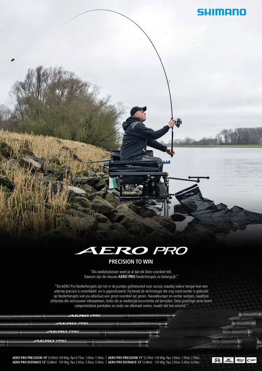 Shimano Aero Pro Precision Voerstang - Zilver - afbeelding 3 van 6